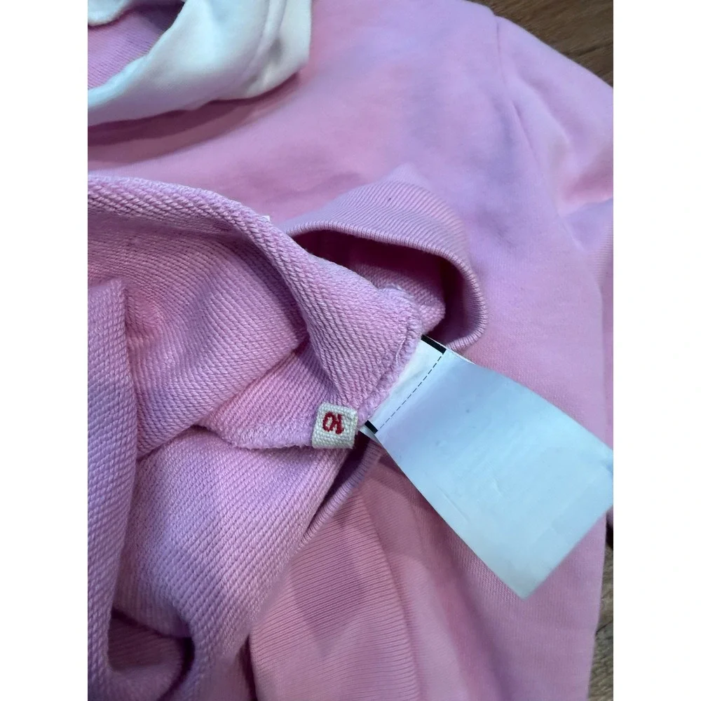 Marni Kids Pink White Contrast Logo Hoodie Sweatshirt Size 10 Cotton Bulgarian